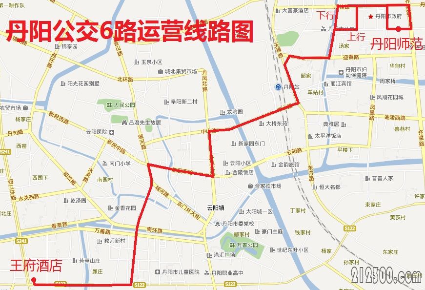 运营线路图:自2012年9月5日起,公交6路线(开发区段)运行线路调整如