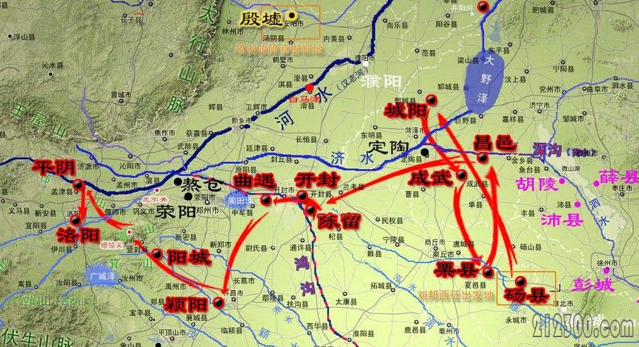 看懂《楚汉传奇》,地图分析秦末战争形势
