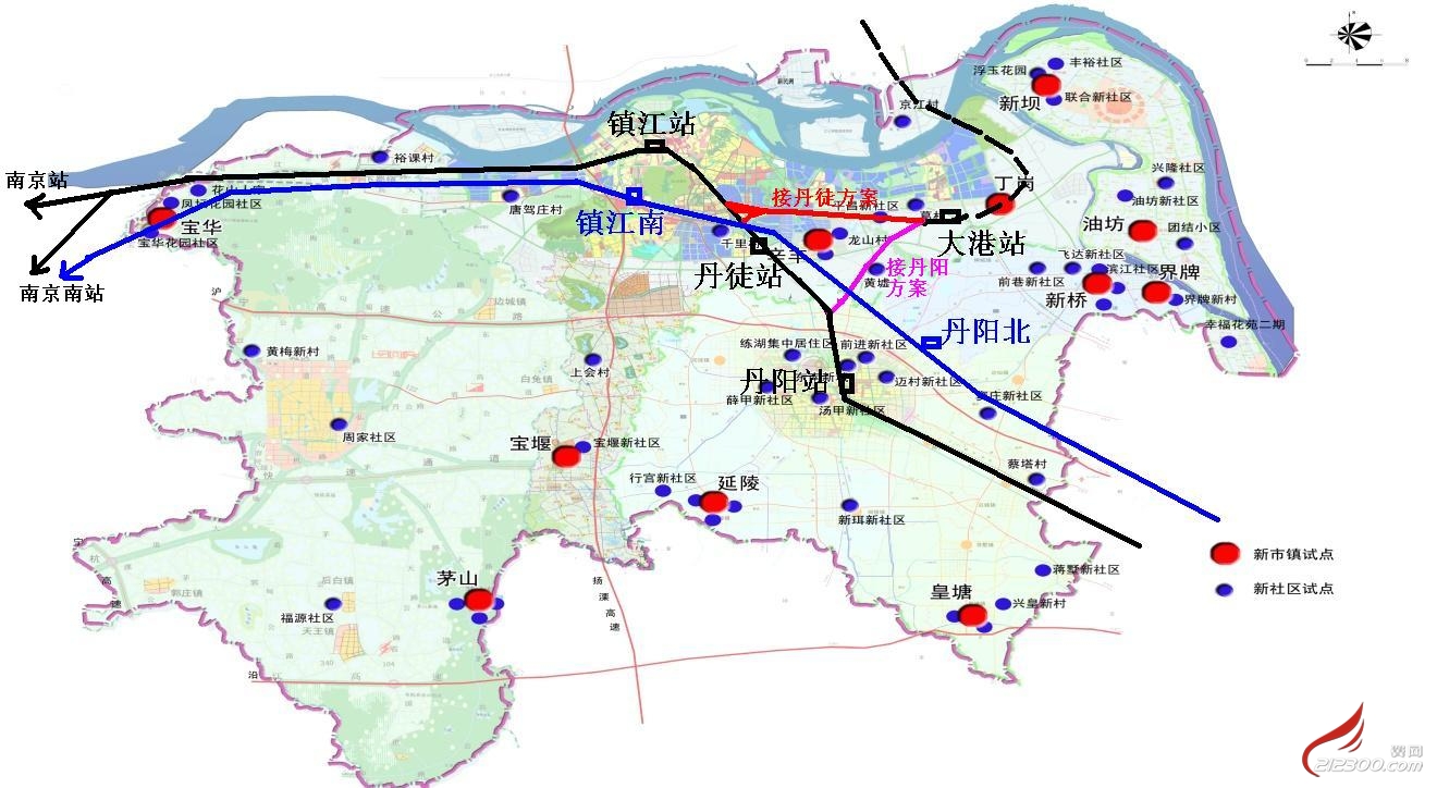 连淮扬镇铁路,镇江段走向理性分析