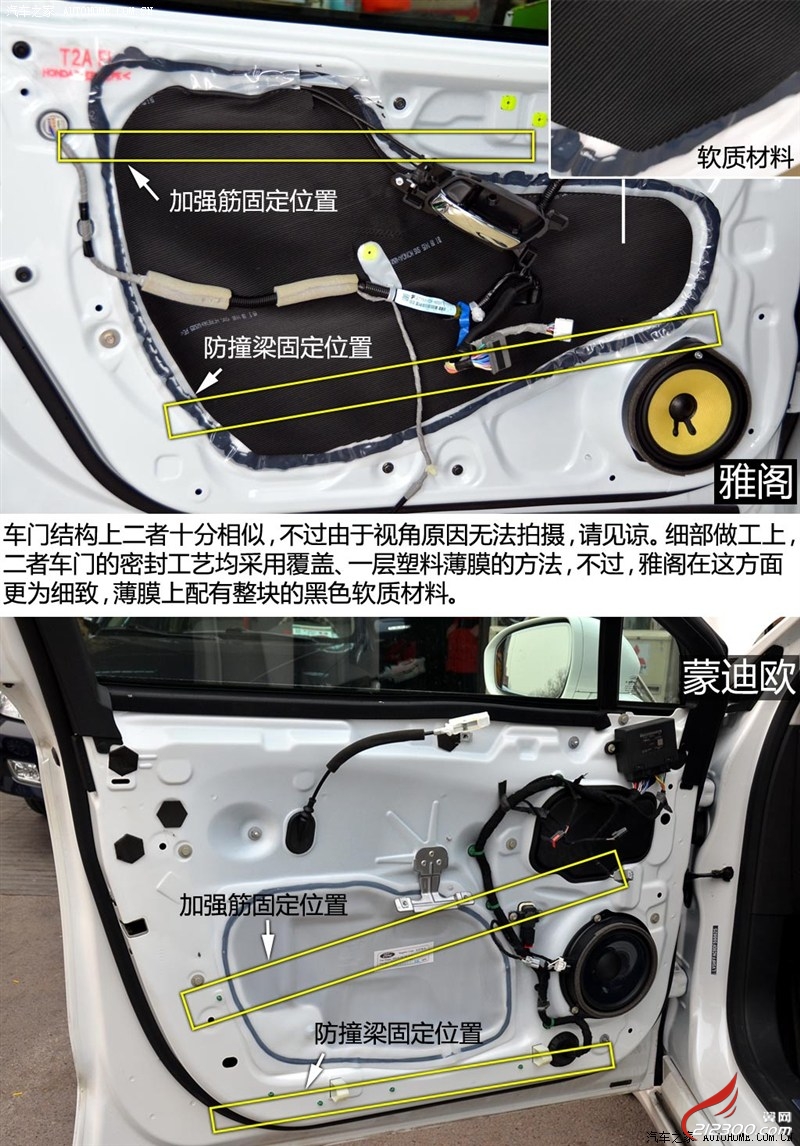 【拆解分析】关注安全关注生命,拆解对比雅阁/蒙迪欧车门防撞梁